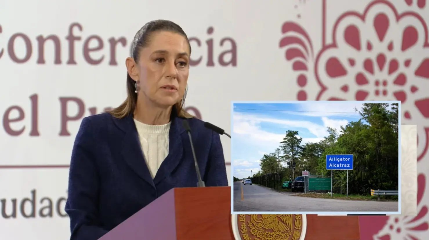 Claudia Sheinbaum confirma que hay 81 mexicanos detenidos en el ´Alligator Alcatraz´ en Florida