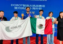 Equipo mexicano logra conseguir el oro en concurso de robótica en china