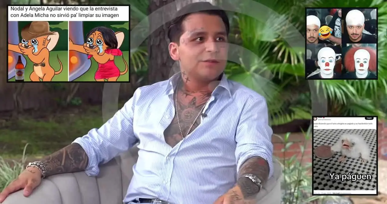 Usuarios de redes sociales no perdonan declaraciones de Christian Nodal. Fotos: Redes sociales.