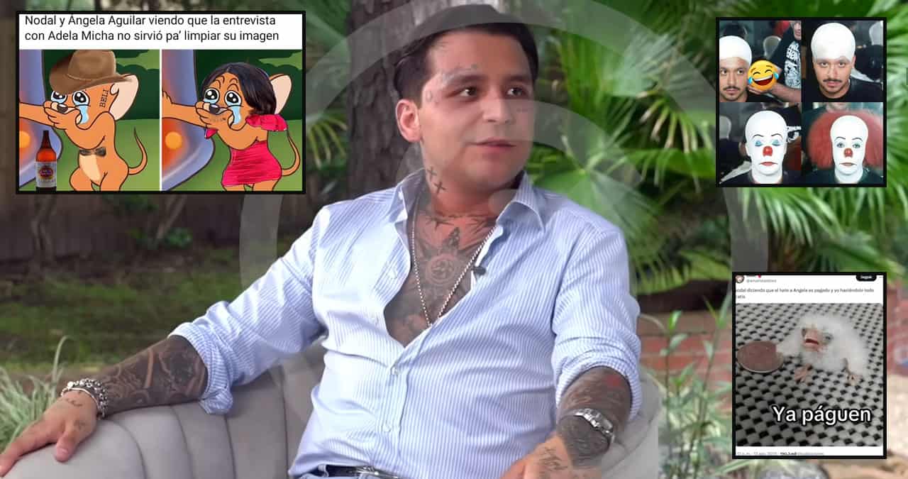 Christian Nodal desata los mejores memes tras entrevista con Adela Micha