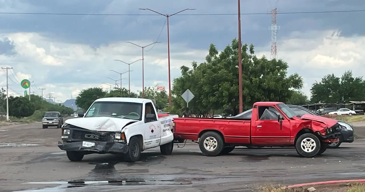 Aparatoso choque al sur de Ciudad Obregón