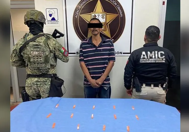 Aseguran a presunto narcomenudista en Bácum