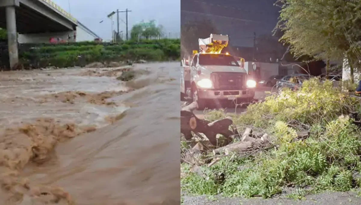 Lluvias dejan más de 40 incidentes en diferentes puntos de Hermosillo. Foto: Original