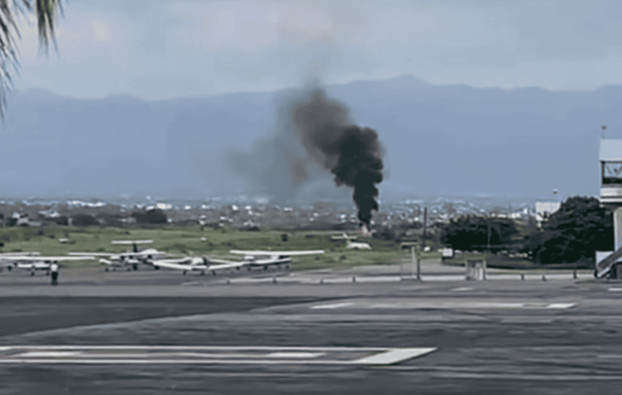 Accidente de aeronave en aeropuerto de Cuernavaca deja heridos con quemaduras