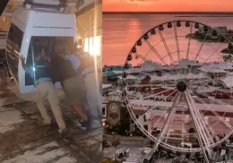 Apagón deja atrapados a usuarios en rueda de la fortuna en Cancún | VIDEO