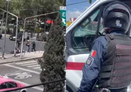 VIDEO del momento exacto en que policía mata a motociclista durante riña en CDMX 