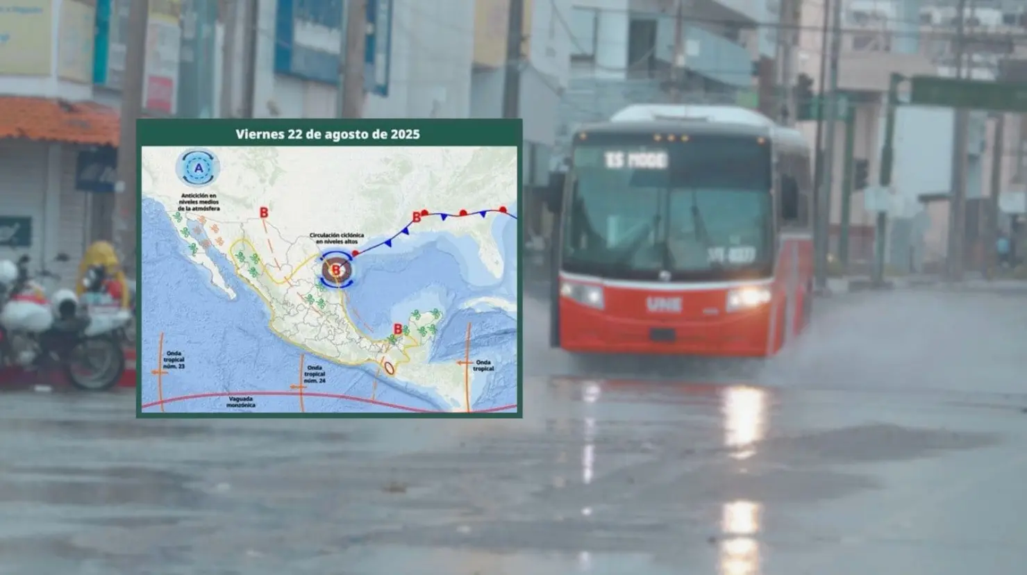 Protección Civil llama a la población a mantener las acciones preventivas ante lluvias como resguardarse en un lugar seguro y evitar transitar encharcamientos