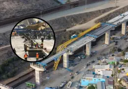 Así fue el accidente en construcción del viaducto elevado en Tijuana |VIDEO