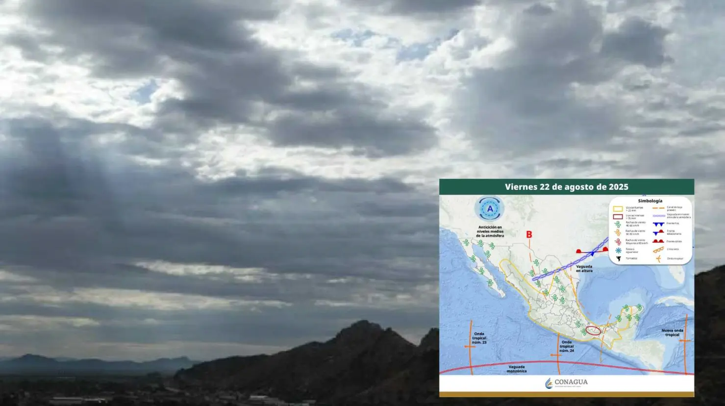Clima en Sonora hoy viernes 22 de agosto: Tormentas aisladas y calor extremo marcarán para el estado
