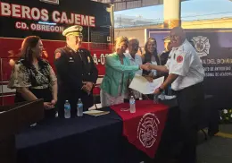 Reconocen a bomberos de Cajeme en su día
