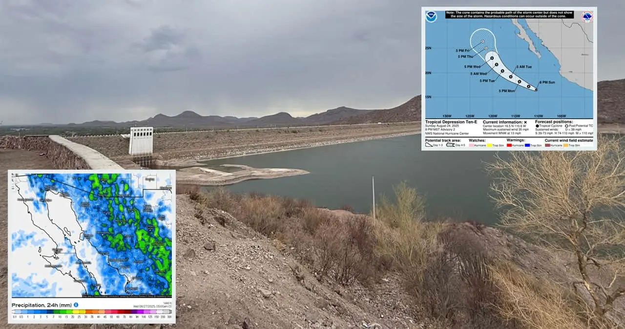 Clima en Sonora hoy, 25 de agosto: Nuevo sistema tropical reforzará lluvias intensas en todo el estado