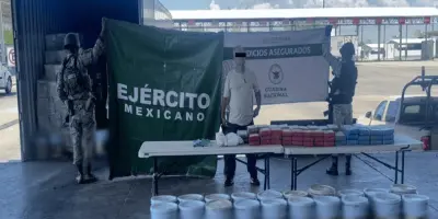 Detectan tráiler con millonario cargamento de droga al norte de Sonora