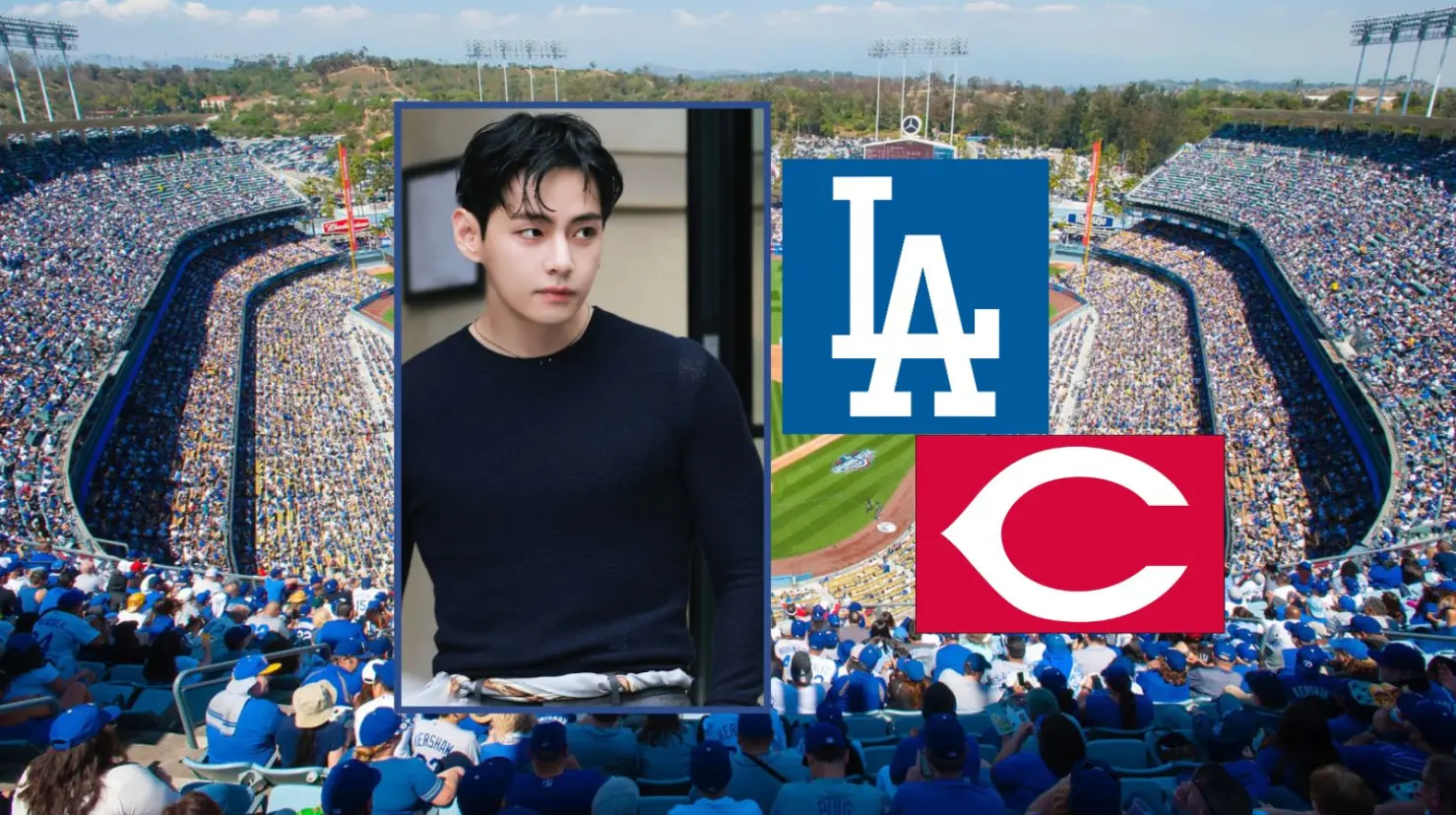 Horario y dónde ver el primer lanzamiento de V de BTS en el juego de los Dodgers vs. Reds