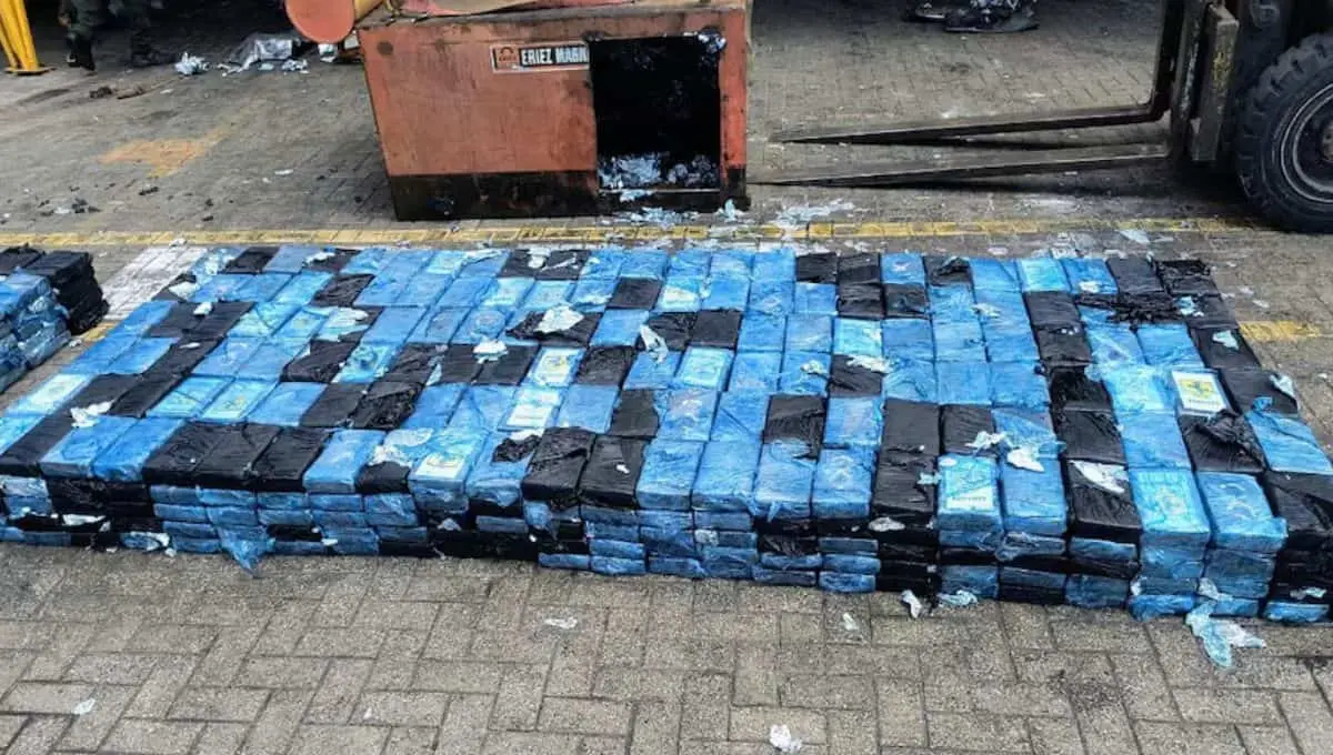 Secuestran una tonelada de cocaína destinada a Edomex / Policía Nacional Colombia