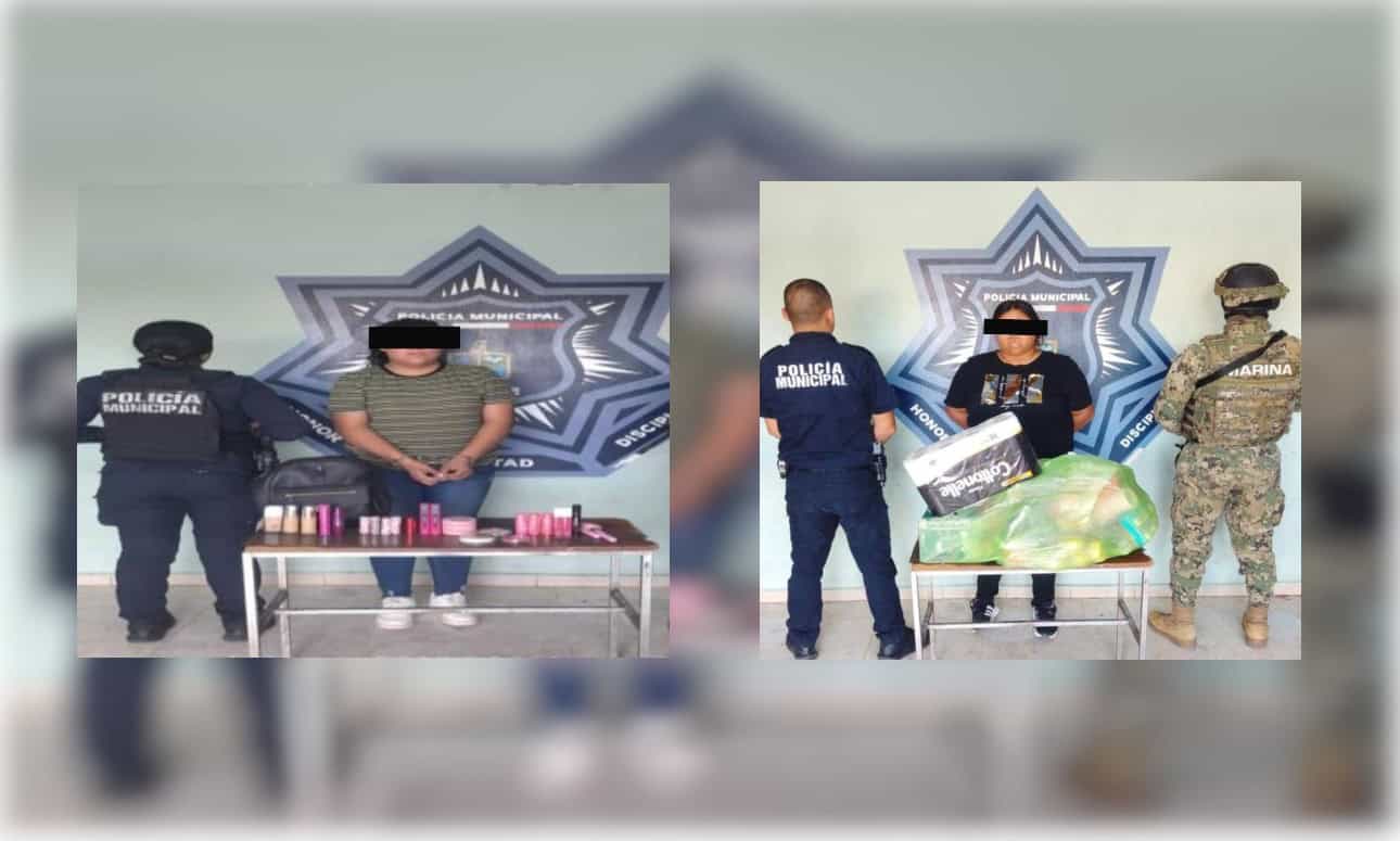 Detienen a mujeres señaladas por robo a comercio en Ciudad Obregón