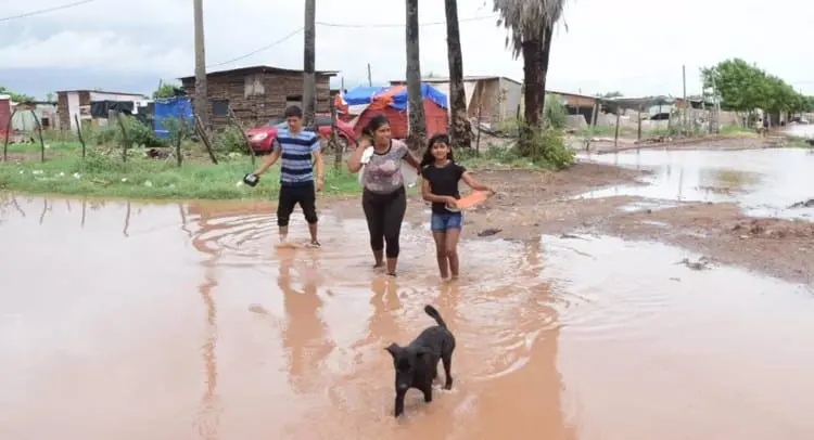 Inundaciones cusadas en el asentamiento en el año 2023