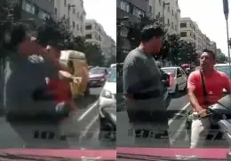 VIDEO | Motociclista noquea a taxista de un golpe en la CDMX