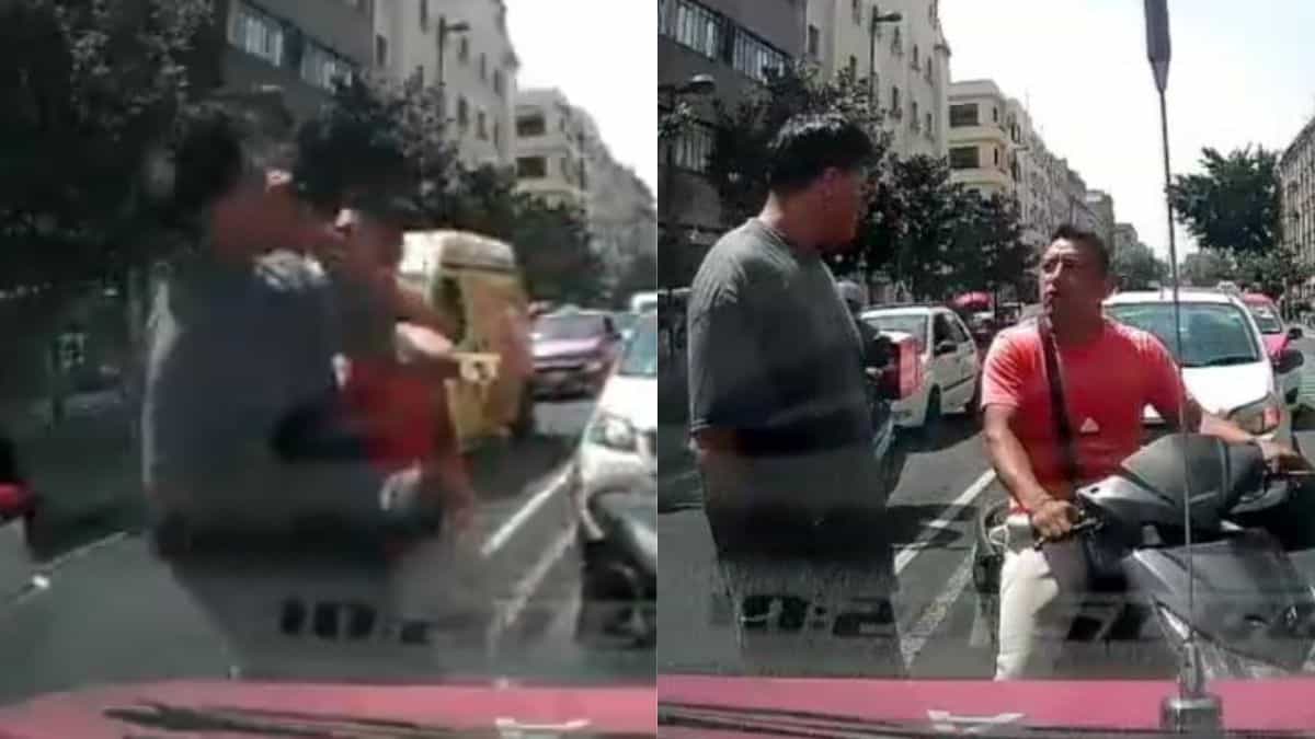 VIDEO | Motociclista noquea a taxista de un golpe en la CDMX