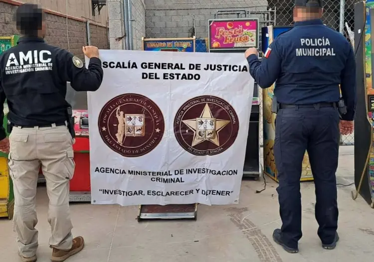 Aseguran 11 máquinas tragamonedas durante cateo en Hermosillo