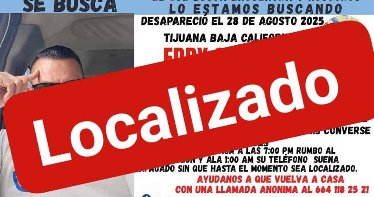 Localizan con vida al padre buscador Eddy Carrillo, reportado como desaparecido esta mañana
