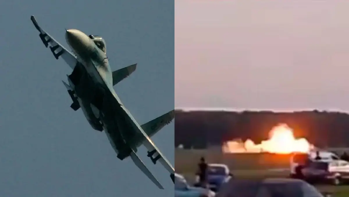 F-16 se desploma durante ensayo para el Salón Aeronáutico en Polonia. Foto: Original
