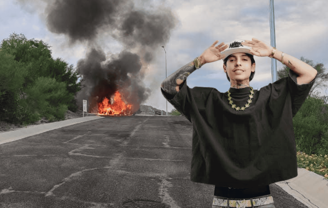 Confirman que Natanael Cano sí viajaba en camioneta que se incendió en Hermosillo