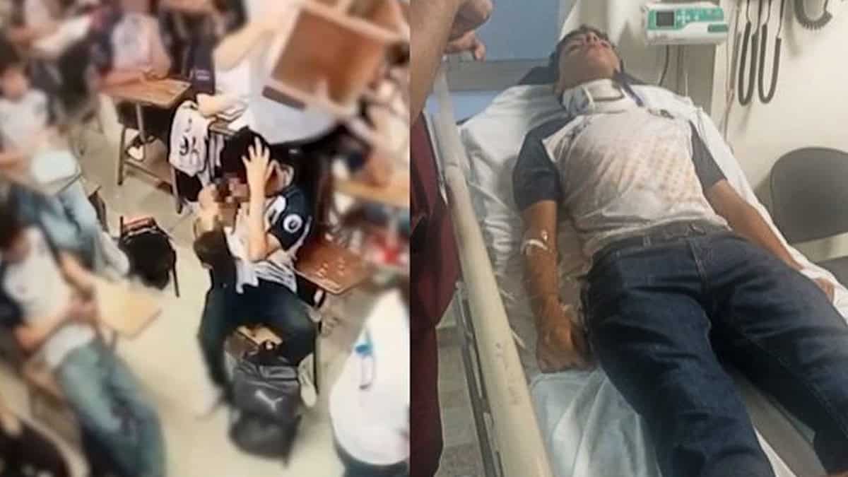 VIDEO | Estudiante de prepa termina en silla de ruedas tras golpe accidental en la cabeza con un pupitre