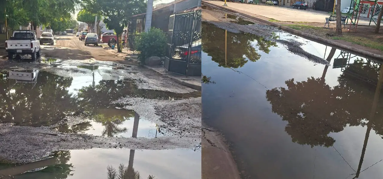 Fuga de agua persiste en la colonia Miravalle