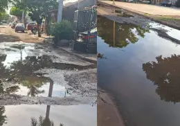 Fuga de agua persiste en la colonia Miravalle