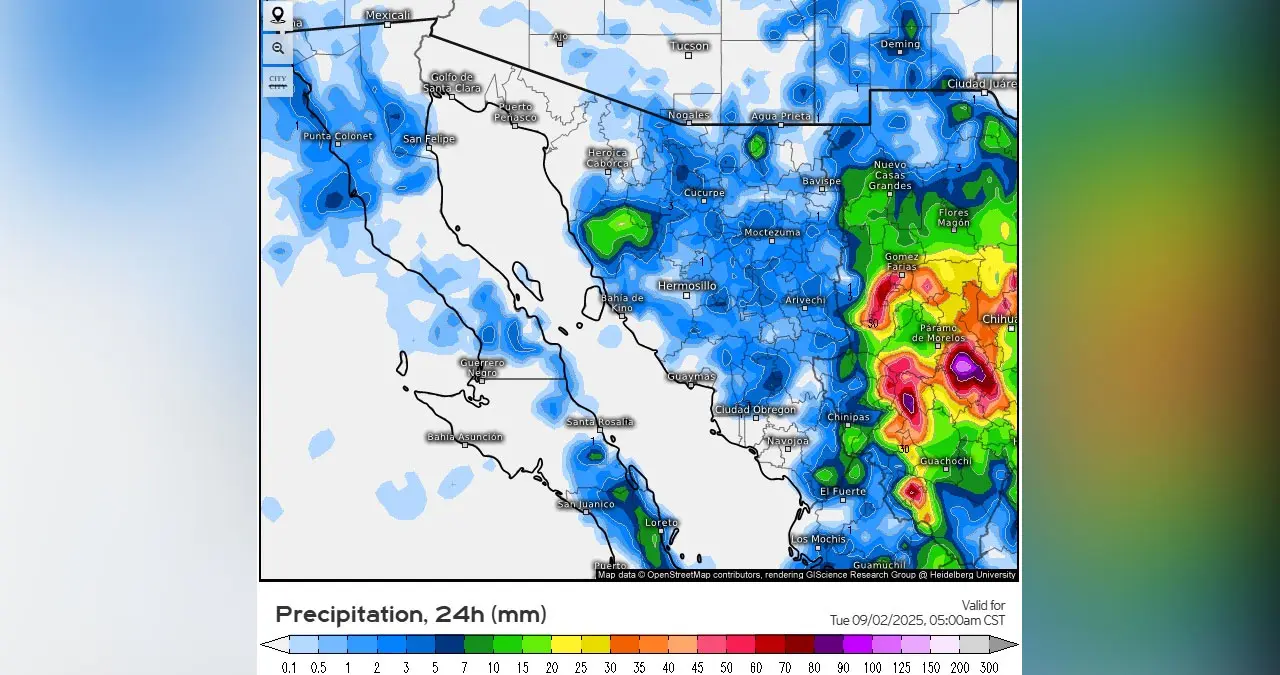Clima en Sonora hoy 1 de septiembre: Se esperan lluvias en todo el Estado