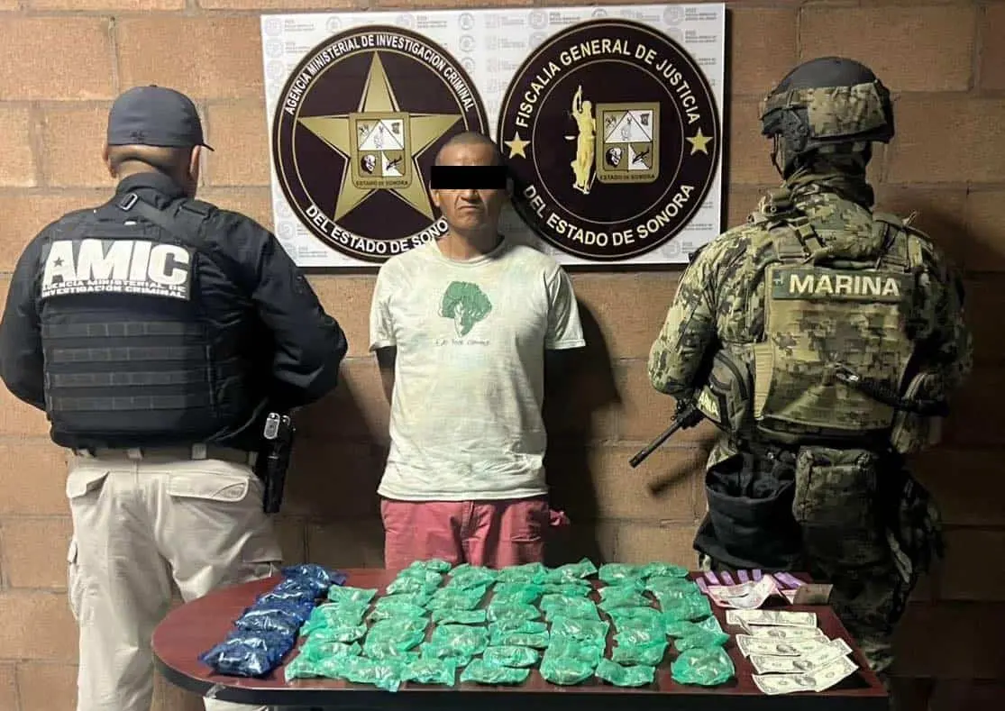 Detienen a sujeto cargado de droga en SLRC