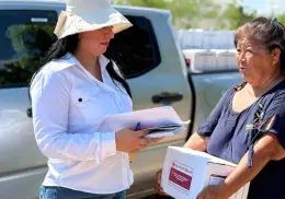 Distribuye el DIF Etchojoa despensas