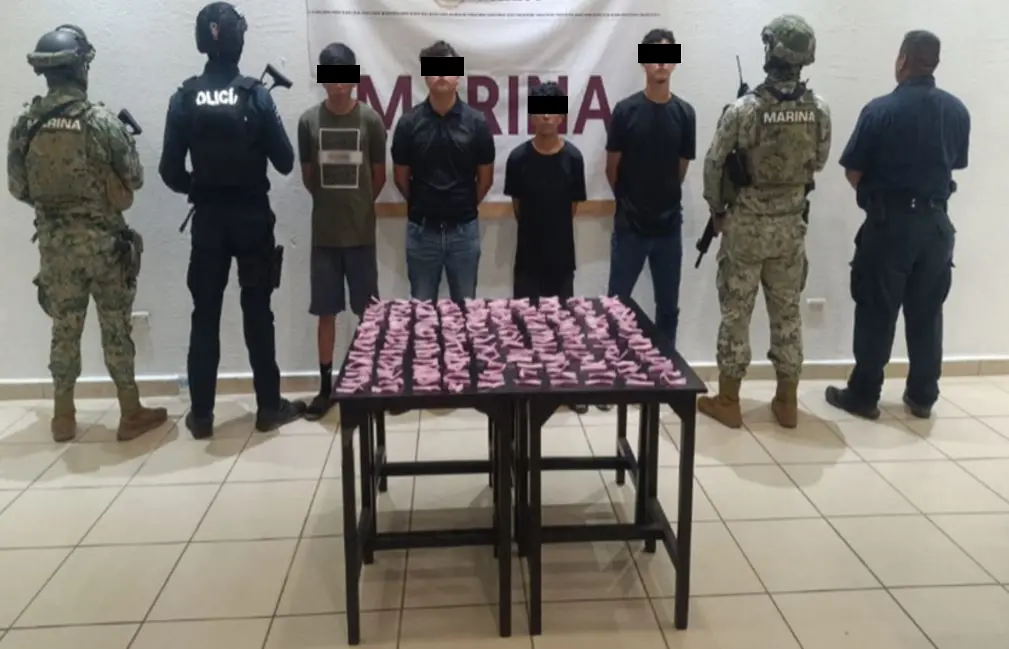 En Guaymas, detienen a cuatro con droga