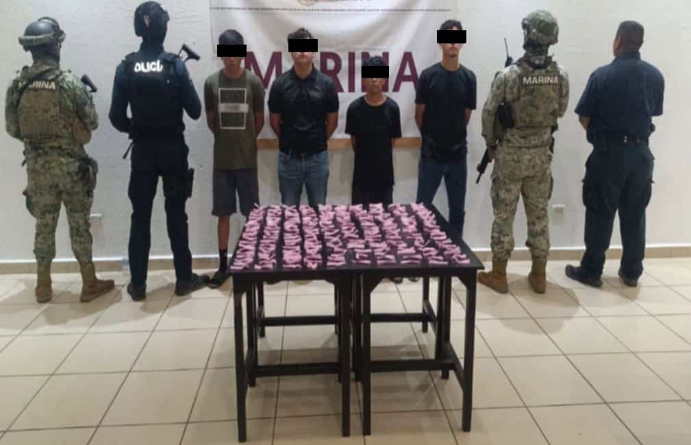En Guaymas, detienen a cuatro con droga