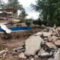 Demuelen alberca de antiguo tobogán en el Parque Infantil Ostimuri