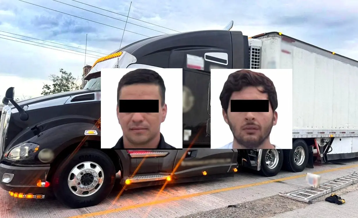 Detienen a dos con tráiler cargado de droga