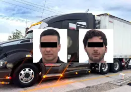 Detienen a dos con tráiler cargado de droga