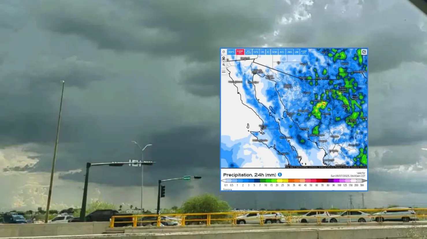 Clima en Hermosillo hoy 6 de septiembre; se mantiene pronóstico de lluvia