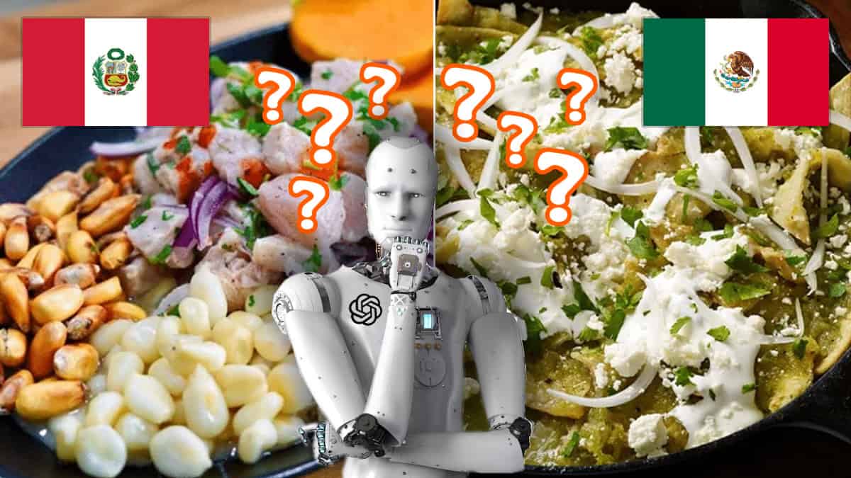 VIDEO | Tiktoker pide a ChatGPT que elija la mejor comida: la de Perú o la de México, y esto respondió