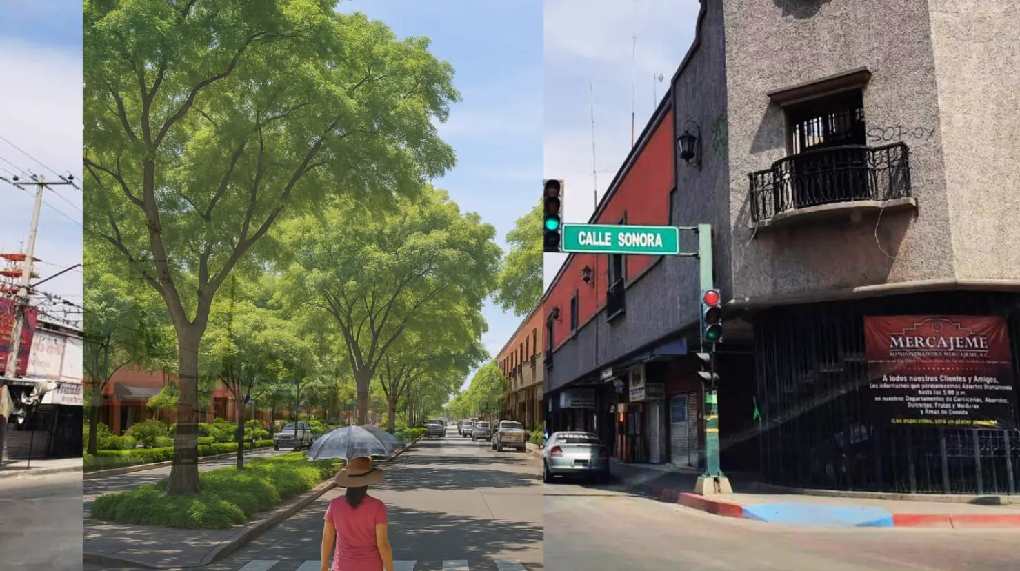 Caminar por las banquetas del primer cuadro de la ciudad bajo el sol ardiente se convierte en un verdadero reto para los obregonenses