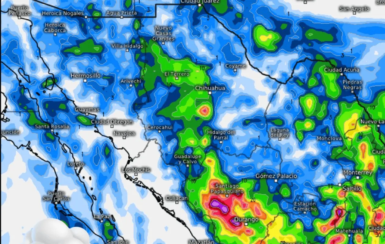 El fenómeno traerá lluvias y posibilidad de granizada en varias zonas.