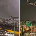 VIDEO | Orgulloso padre espera bajo la lluvia para ver cómo su hijo aterriza su primer vuelo