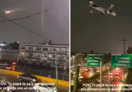 VIDEO | Orgulloso padre espera bajo la lluvia para ver cómo su hija aterriza su primer vuelo