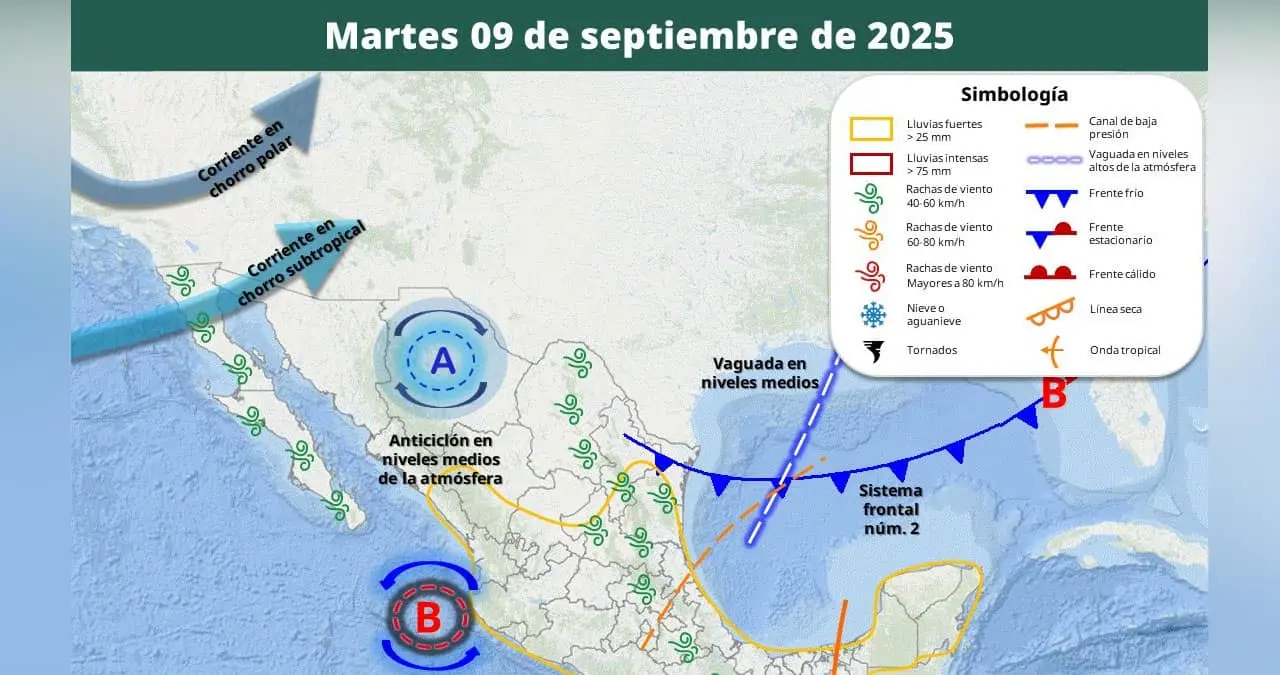 Un nuevo frente frío se aproximará a la frontera noroeste del estado de Sonora