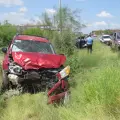 Aparatoso accidente en la calle California, al norte de Ciudad Obregón