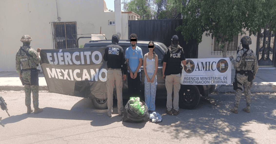 Detienen a pareja con cargamento de drogas en Huatabampo