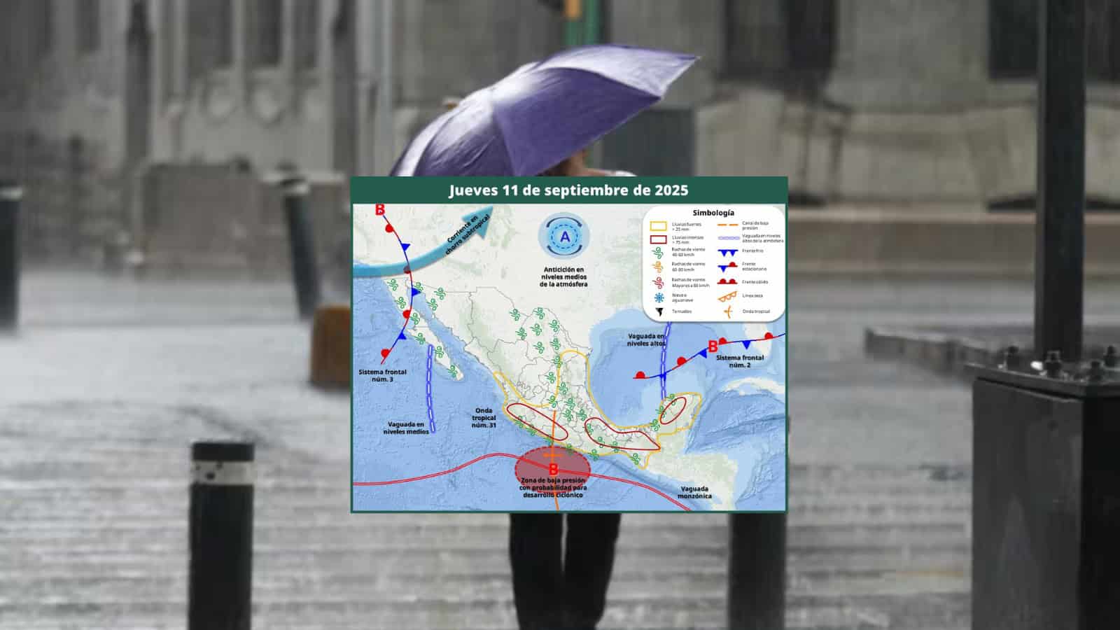 Clima en Sonora hoy 11 de septiembre: Lluvias y descenso de temperaturas por frente frío