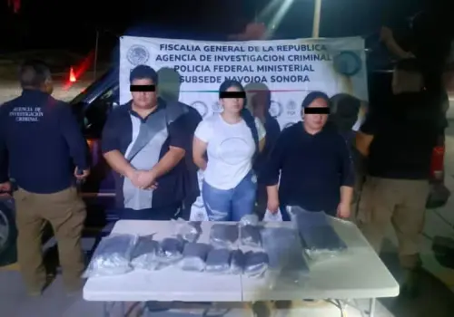 Detienen a tres por tráfico de heroína en Huatabampo