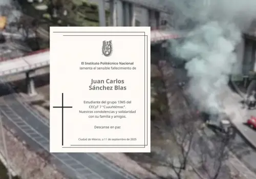 Instituto Politécnico Nacional lamenta el fallecimiento de estudiante de 15 años tras explosión de pipa en Iztapalapa