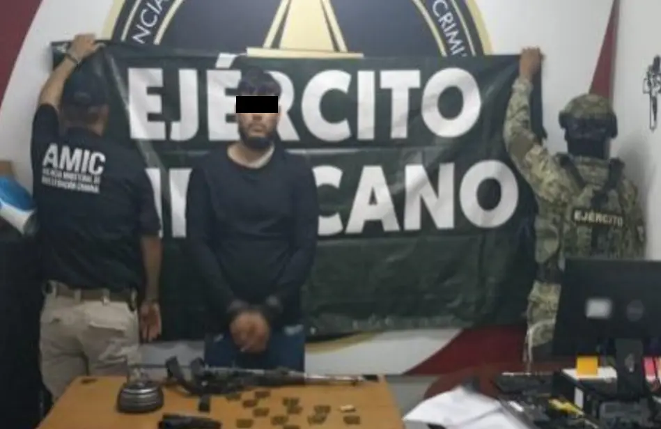 En Navojoa, detienen a sujeto armado con pistola y “cuerno de chivo”